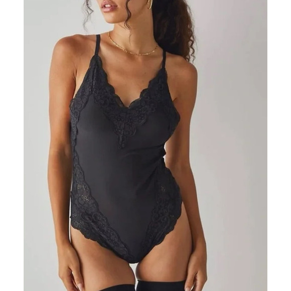 We are HAH Tops - We are HAH Back Off Bodysuit in Black - XS